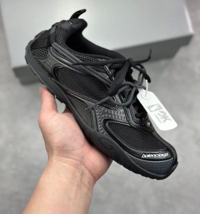 Balenciaga Radar Low-Top Sports and Casual Sneakers Black Upper Mesh Shoes